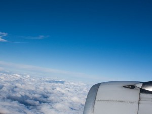 Solch ein schönes Wetter erwartete uns über den Wolken